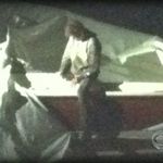 Surveillance footage of Tsarnaev leaving the boat